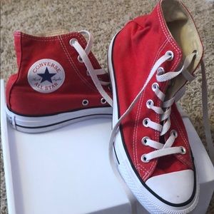 Red Converse AllStar shoes